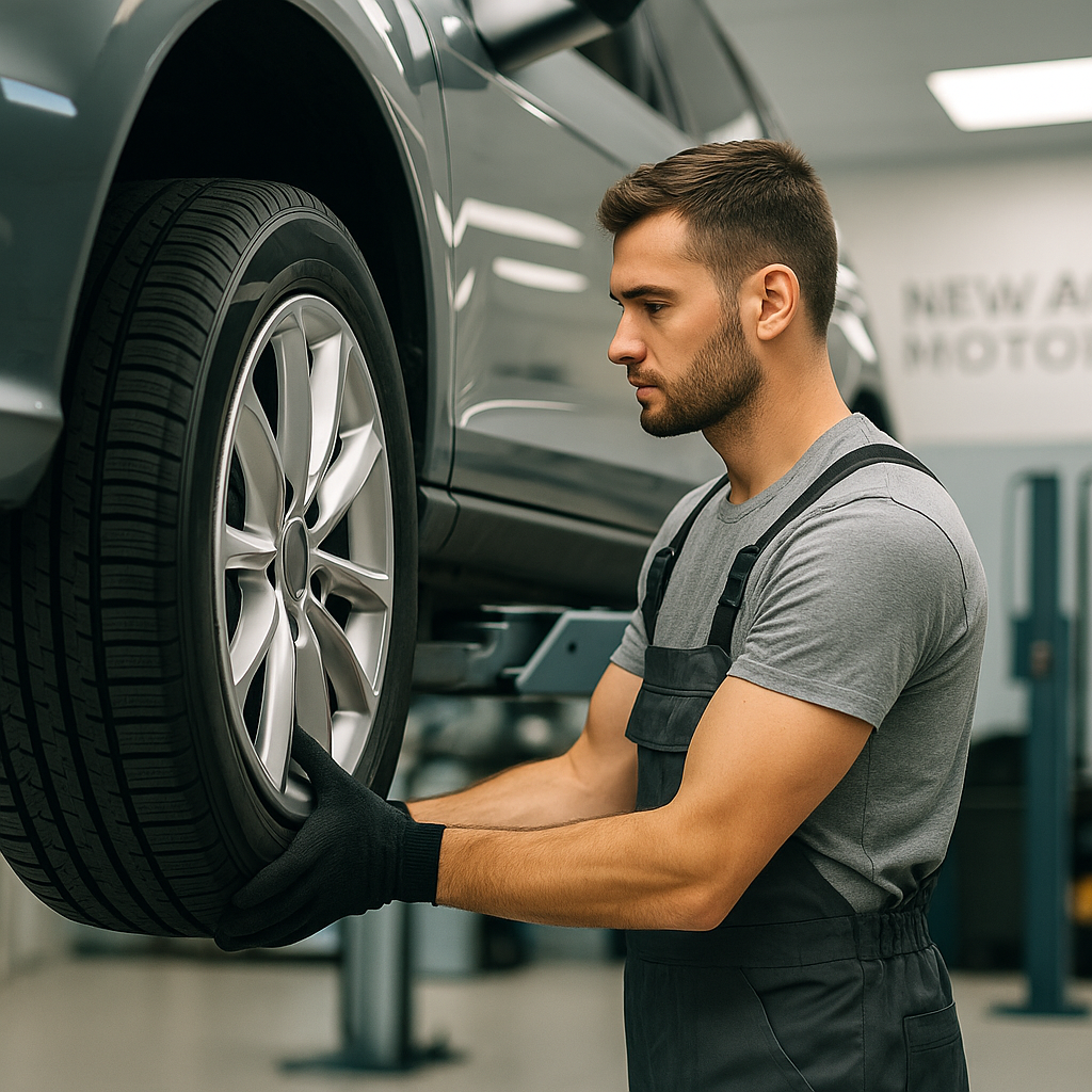 20250816 0126 Auto Technician at Work simple compose 01k2qc6afcfj8t3jm11kz1bjrp